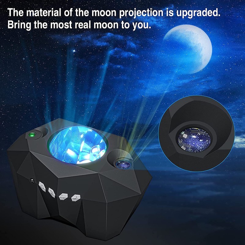 VSM Dream Aurora/Northern Light/Star Projector Light, Real Moon Like Projection,
