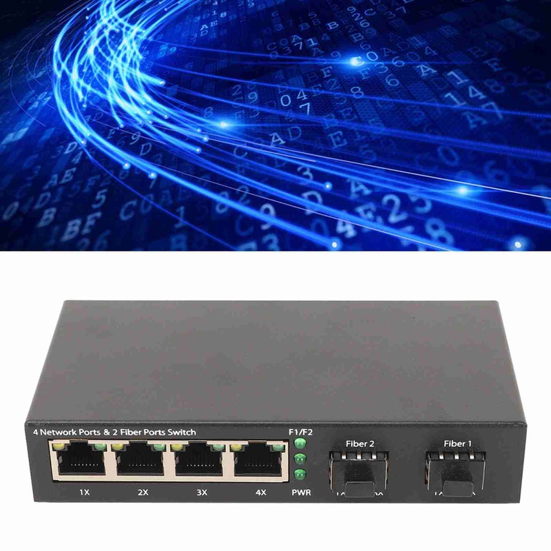 SFP Fiber Switch 6 Ports 10 100 1000M Self Adaptive
