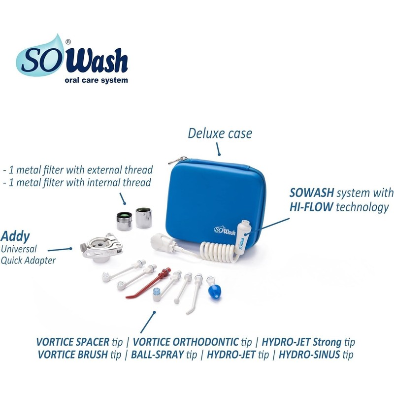 SOWASH - "DELUXE" pkg. - Oral irrigator with complete set