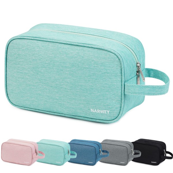 Travel Toiletry Wash Bag for Women Traveling Dopp Kit Makeup Bag Organizer for Toiletries Accessories Cosmetics (Mint Green)