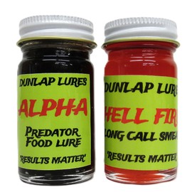 Generic 2 Dunlap Predator Lures Hellfire Long Call Smear - Alpha Food Lure - 1oz Bottles