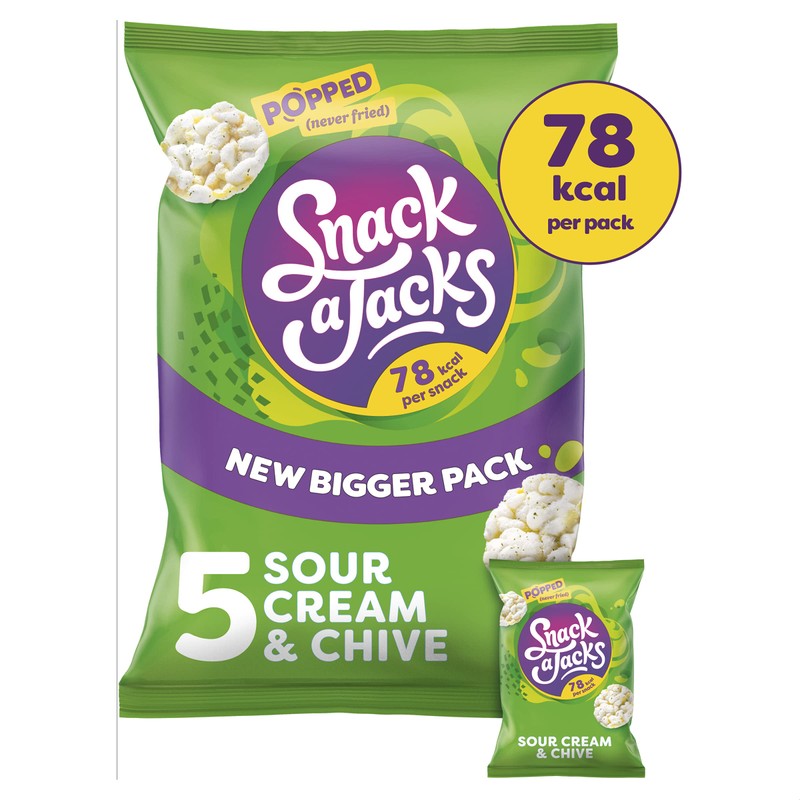 Snack a Jacks Crispy Sour Cream and Chive, Green, 19