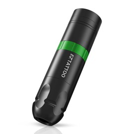EZ Wireless Tattoo Machine - Tattoo Pen Machine with 1500mAh Battery Power Supply Rotary Tattoo Gun for Tattoo Beginners and Artists (Caster S Green)