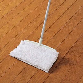 Azuma SQ084 Flooring Wiper, Double Sided Mop SPW, Wipes Approx. 10.6 x 5.1 inches (27 x 13 cm), Floor Mop Spare that Wipes Dirt with Extra Fine Fibers. White