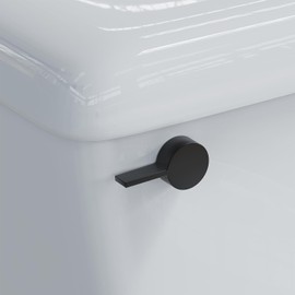 RAVINE Premium Modern Luxury Universal Toilet Handle Replacement, Majestic Collection. Toilet Lever Replacement, Easy Install (Black, Front Mount)