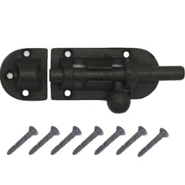 Copper Barrel Bolt Latch,Bronze Tone Hasp,Vintage Brass Door,Slide Lockt,Gate Hook Lock,Vintage Solid Brass Thickened Door Latch for Furniture Hardware Restoration Fittings (Antique Black)