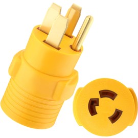 Kanayu RV Generator Welder Adapter Compatible with NEMA 14-50P to L6-30R, 50A 4 Prong Male Plug to 30A 3 Prong Locking Female Outlet Receptacle Generator Welder EV Charger Dryer Power Cord Adapter
