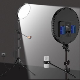 Large Ring Light with 72" Tripod Stand, (Black, 13)