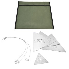 Bonfire Hanging Stove Outdoor Stainless Steel Triangular CardType Hanging Furnace for Camping