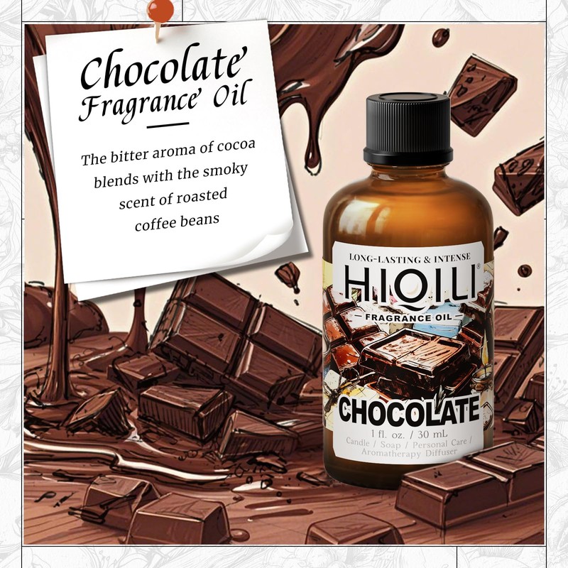 HIQILI Chocolate Fragrance Oil for DIY Candle, Soap & Bath