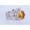 Ravishing Impressions Natural Citrine Gemstone 925 Sterling Silver Solitaire Women