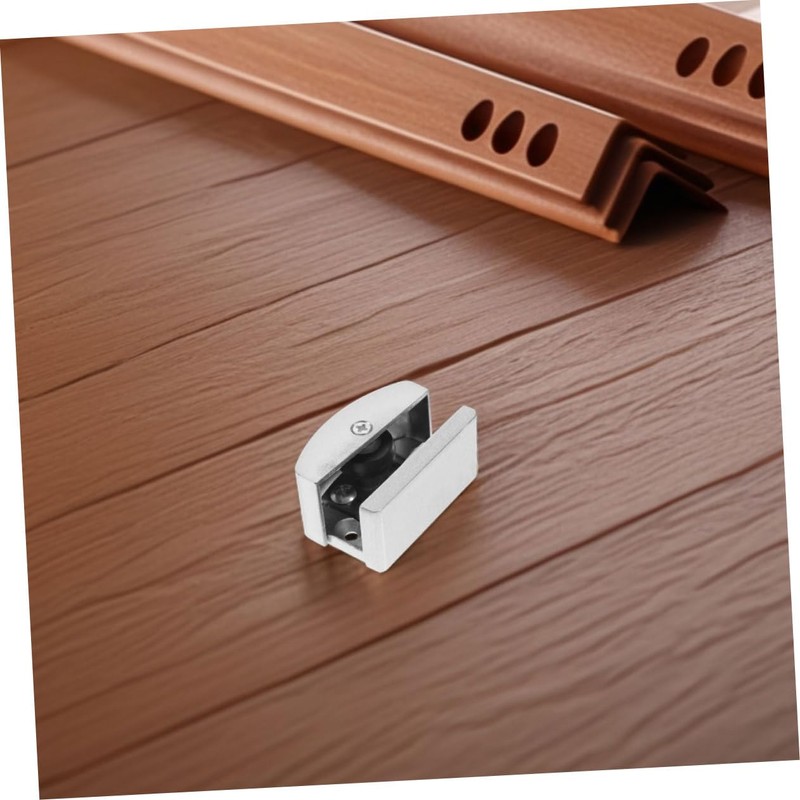 Outanaya 2PCS Adjustable Sliding Shower Door Bottom Guide for Frameless
