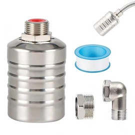 Kazeori Float Valve, Water Level Control, Water Level Float Valve, Fully Automatic Control Valve, Water Supply, Stainless Steel, Water Reservoir, No Electricity in Water Tank, Stainless Steel
