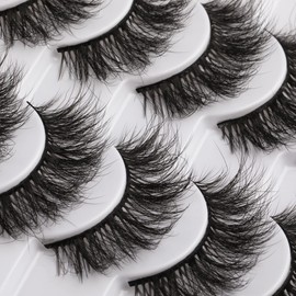 Focipeysa Lashes False Eyelashes Wispy Fake Eyelashes Fluffy Thick Volume Faux Mink Eyelash 10 Pairs Multipack