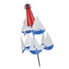 Summer Lighthouse Sailboat Windmills 360 Degree Rotation Weathervane Metal Windmill