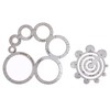 2pcs Steel Circle Ruler Stencil for Leather Cutting Tool, Metal