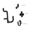 BIUDECO 100PCS J Shape Pegboard Hooks Plastic Display Shelf Hanger