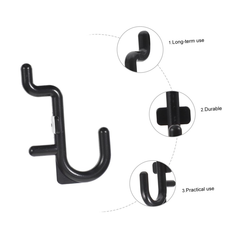 BIUDECO 100PCS J Shape Pegboard Hooks Plastic Display Shelf Hanger