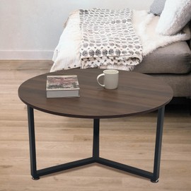 JIANZHUO Round Metal Coffee Table Legs,Large Circle End Table Legs 18 Inch,Black Iron Dining Table Base Only