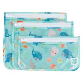 Bumkins - Bolsa de viaje, artículos de cambiador, bolsa aprobada por la TSA, bolsa con cierre, compatible con la línea aérea de tamaño de cuarto de galón, lado transparente, bebé, organización de