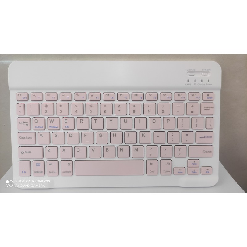 10-inch Wireless BT Keyboard Three-system Universal Colorful Rechargeable BT Keyboard
