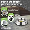 Fancy Pets Plato de Acero Inoxidable para Perro con 8