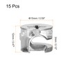 sourcing map Furniture Cam Lock Fasteners 15 x 12mm, 15Pcs