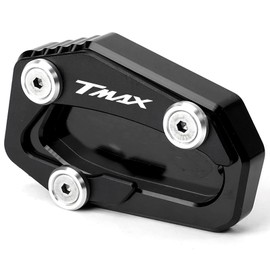 CCYYMOWOK Motorcycle Side Stand Extension Pad for Yamaha TMAX 530 SX DX 2017 2018 2019 tmax560 2020 2021 2022 (Black)