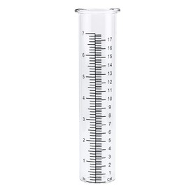 QMET 7" Capacity Rain Gauge Glass Replacement Tube for Yard Garden Outdoor Home (1PC)