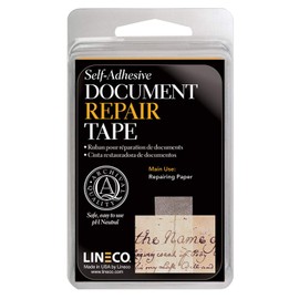 Lineco 1" x 12" Self Adhesive, Document Repair Tape with Neutral pH. Transparent Pressure Sensitive. Non-Yellowing and Removable with Solvents.