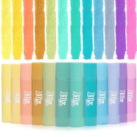 Idiy Tempera Paint Sticks (12 pack Pastel Colors)-For All Classroom Back to School Supplies Arts & Crafts Projects, Draw & Paint on Wood, Paper, Ceramic, Canvas! Quick Dry, Non-Toxic, Mess Free