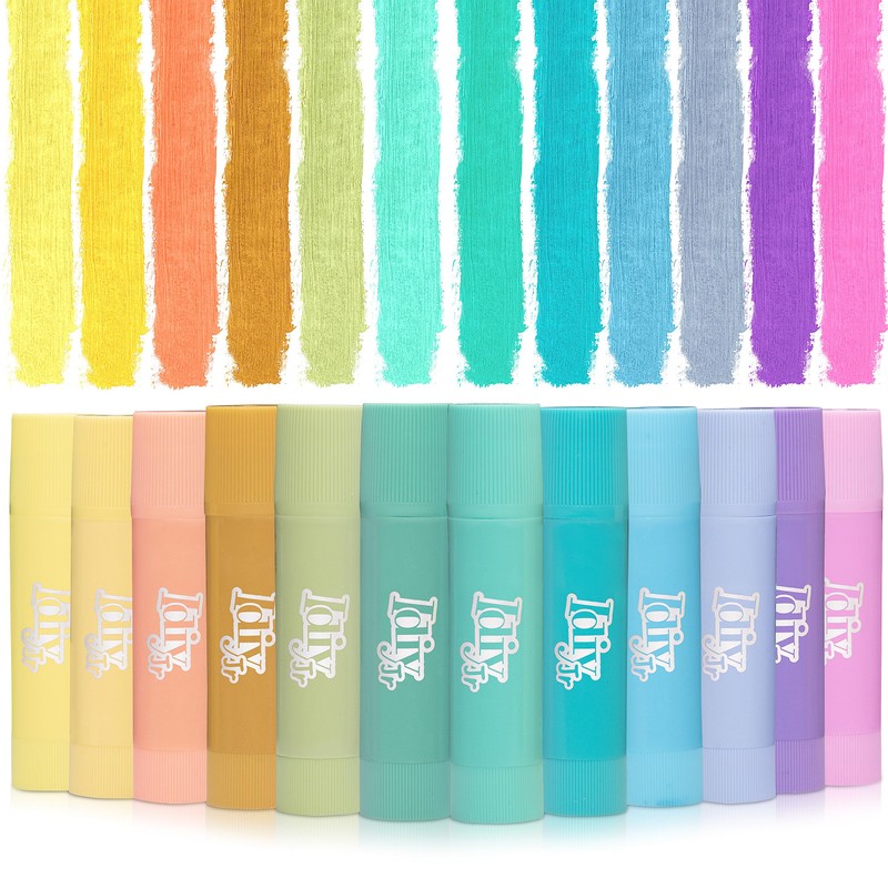 Idiy Tempera Paint Sticks (12 pack Pastel Colors)-For All Classroom