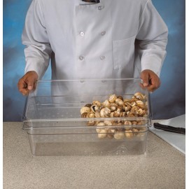 Cambro Camwear 5" Deep Full-Size Clear Colander Pan