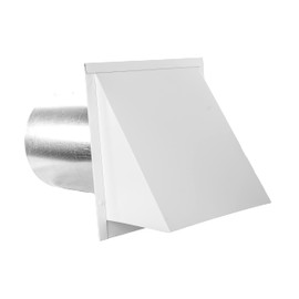 FAMCO Galvanized Steel Hooded Wall Vent with Screen and Damper, Used for Air Exhaust Applications