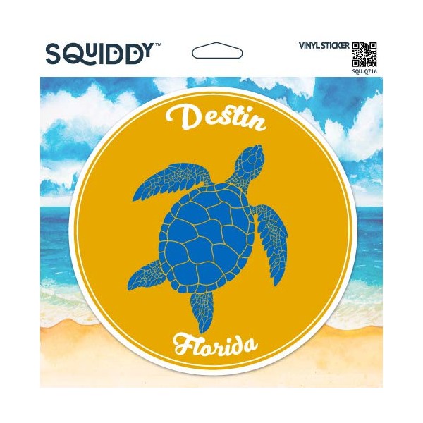 Squiddy Destin Florida Vacation Beach Town - Vinyl Sticker -