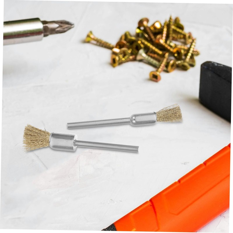 GLEAVI 15pcs Mini Metal Wire Wheel Brush for Electric Grinding