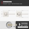 Kwikset Casey Interior Passage Door Handle Lever Satin Nickel Non-Locking