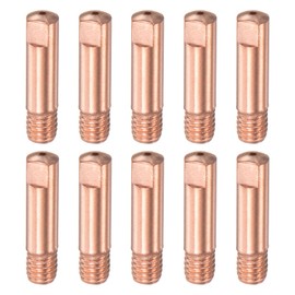 sourcing map 10Pcs Contact Tips .050"(1.2mm) Bore Diameter M6 MIG Welder Tips Copper Consumable for 15AK Welding Torch Gun Holder