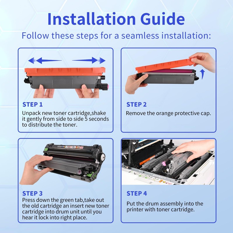 TN229XL Toner Cartridges 5 Pack Replacement for Brother TN229 TN-229XL