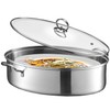Eglaf 8Qt Stainless Steel Fish Steamer - Multi-Use Oval Cookware