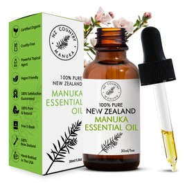100% Pure New Zealand Manuka Oil | Organic Essential Oil | 35x Stronger Than Tea Tree | Natural Skin Care | Toenails | Diffuser | Aromatherapy | Nails | Hair | Skin | Lips