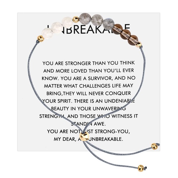 Mikovivi Anxiety Relief Bracelet, Artificial Crystal Strength Protection Bracelets for