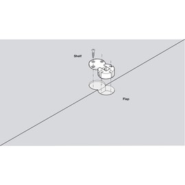 2x Gedotec® Flap Flap Fittings Plano Medial for Wooden Furniture Hinge | 3Colours | Opening Angle 90°-Made in Germany Stahl vernickelt