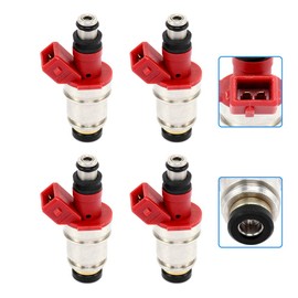 cciyu Injectors 1 Hole Fuel Injector Set fit for 1995 for Nissan Pickup 2.4L, 1990 1991 1992 1993 1994 for Nissan D21 2.4L Compatible 16600-8600 JS21-1,16600-8610,35-80798I4 Injector,4 Pieces