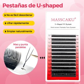 Extensiones De Pestañas Massacaku U-shaped Yy Mink Lash Mix