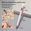 WOKOTO 1 PCS Nail Art Rhinestone Picker Pens With 1