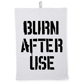 Hippowarehouse Burn After Use Tea Towel Eco Printed Dish Cloth Kitchen accessory 50cmx70cm 100% Cotton