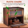 ULTECHNOVO Bread Box for Kitchen Countertop - Double Layer Bread
