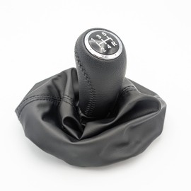 SISS Gear Knob and Gear Stick Gaitor Compatible with Fiat Punto 2 188 HGT PU Leather Gear Lever Knob Gaitor Cover