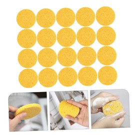 Healvian 20Pcs Soft Cellulose Facial Cleaning Sponges Exfoliating Makeup Remover Gentle Comfortable for Daily Use for Powder Application Cleansing